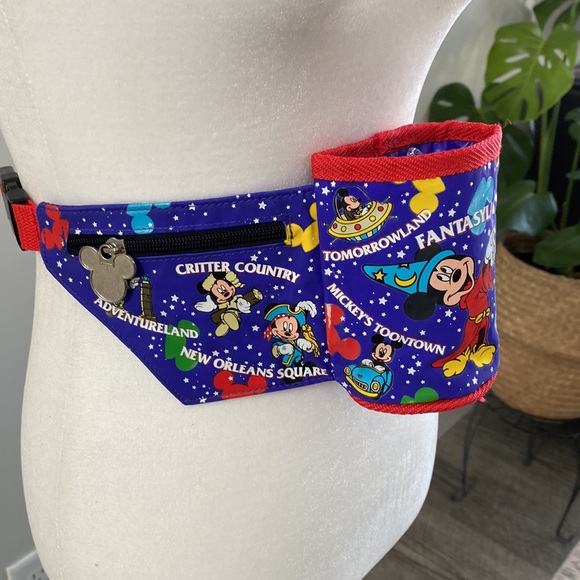 Vintage Y2K Disneyland resort Mickey water bottle Fanny pack - Picture 2 of 7